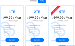 Pricing - Zoolz Cloud　yearly